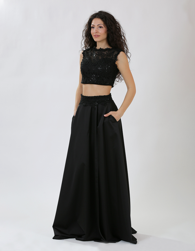 Официална рокля Амелия цвят черен